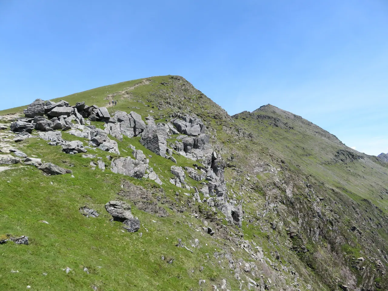 View over Bwlch Main to Snowdon