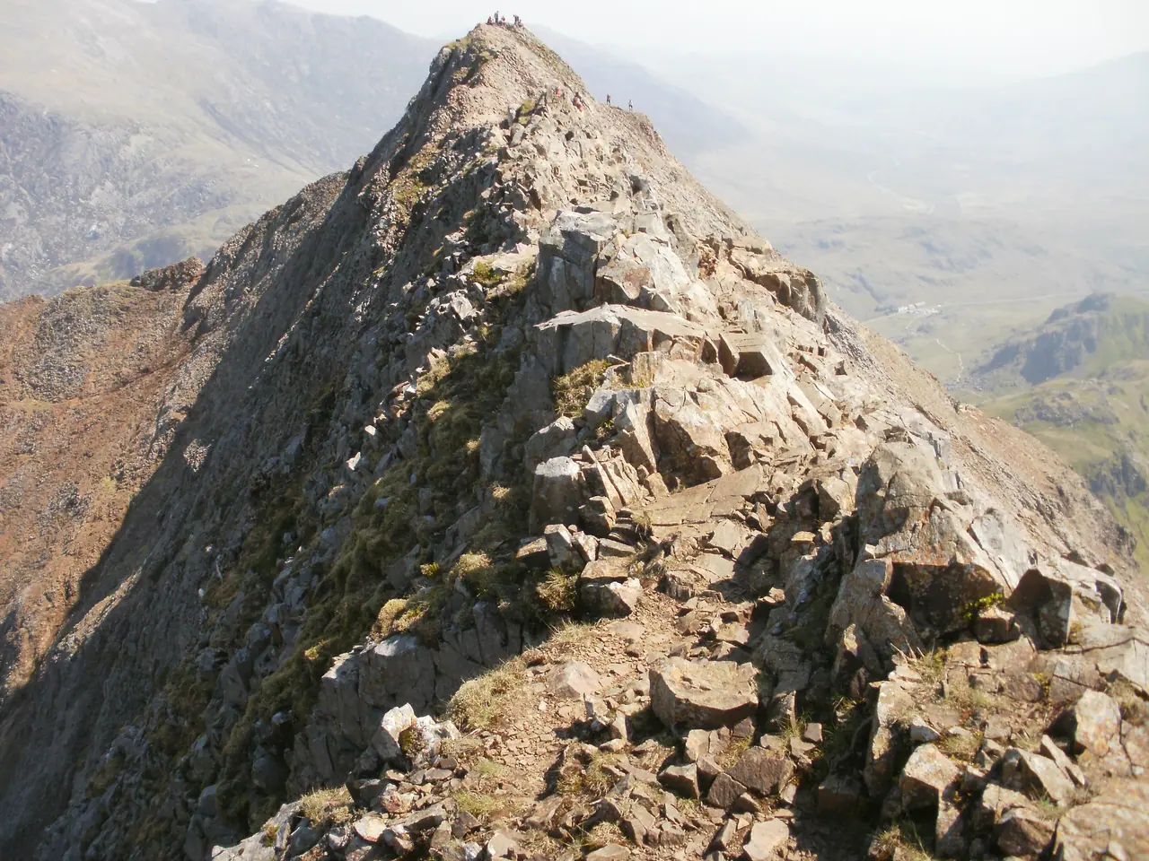 Looking back along the Crib Goch ridge