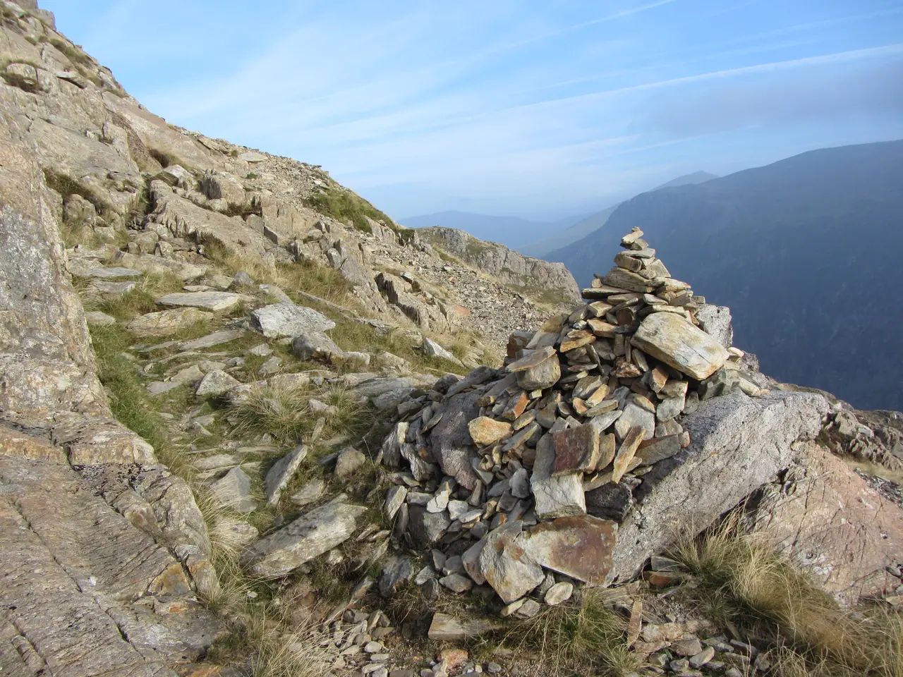 The cairn on Crib Goch